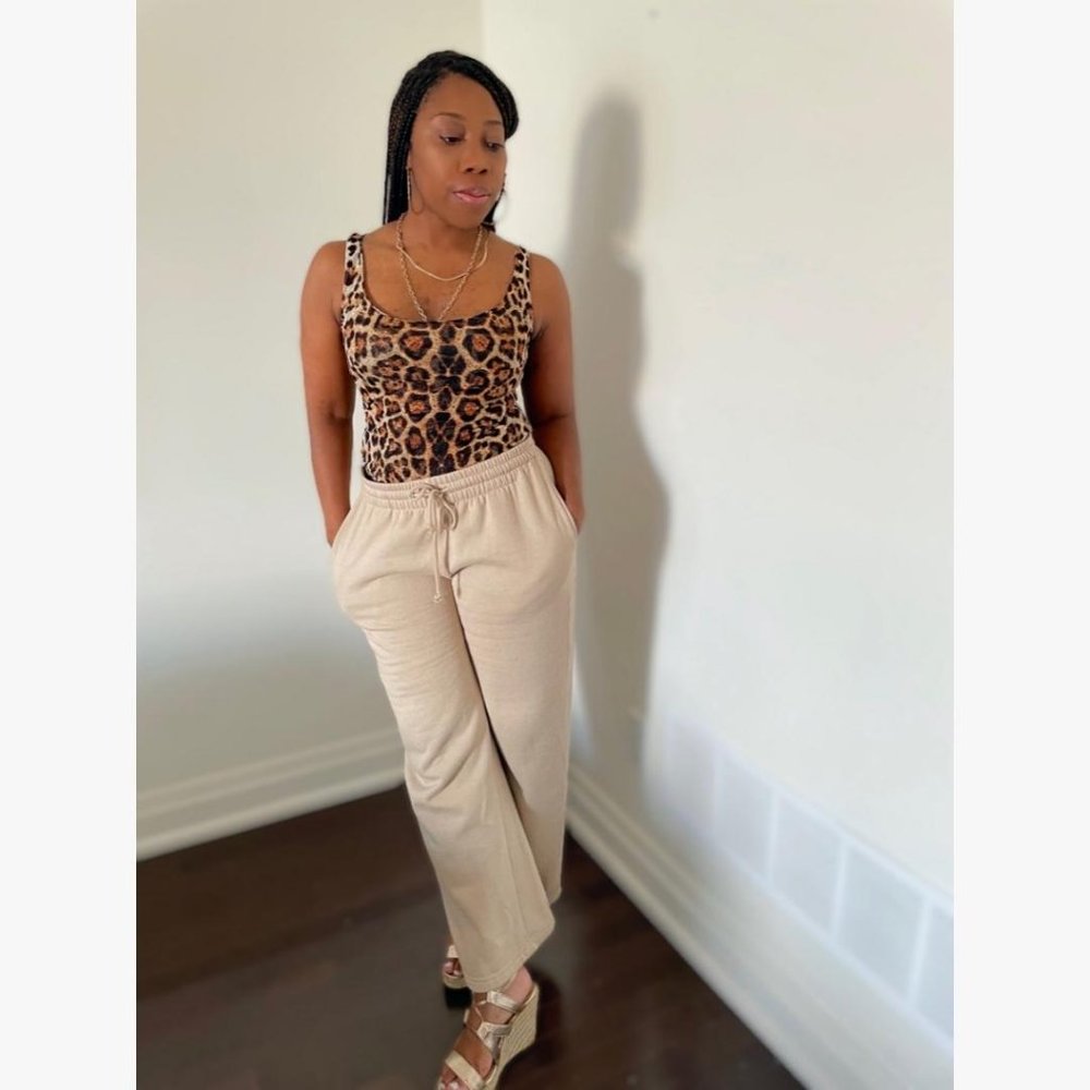 (NWT) Leopard Print Mesh Bodysuit